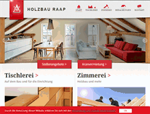 Tablet Screenshot of holzbau-raap.de